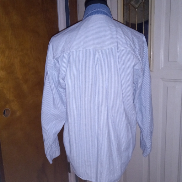 Vintage pinstripe Barns and Chickens button down - Picture 5 of 5